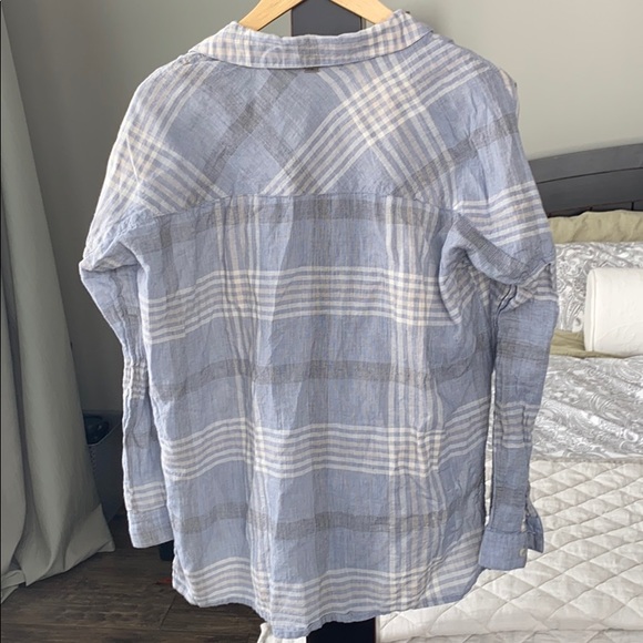 O’Neill knit front high-lo plaid longsleeve - Picture 4 of 5